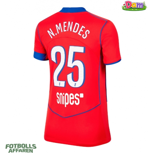 Paris Saint-Germain Nuno Mendes #25 Tredje Tröja Kvinnor 2025-26 Kortärmad